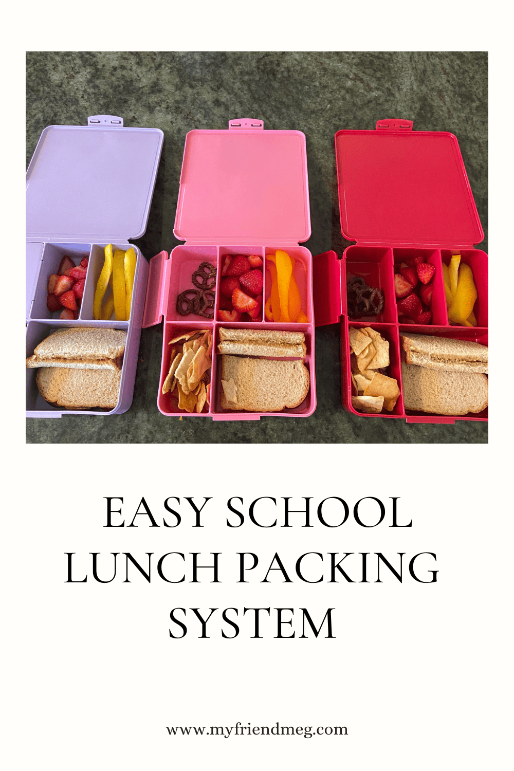 What to pack for School Lunches - My Friend Meg
